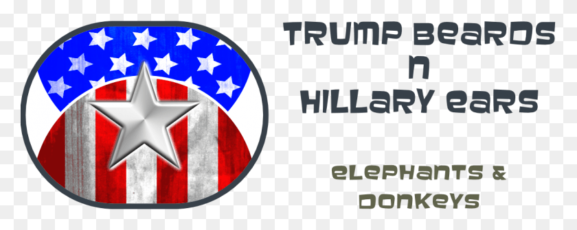 1200x426 Trump Beards N Hillary Ears Emblem, Symbol, Logo, Trademark HD PNG Download