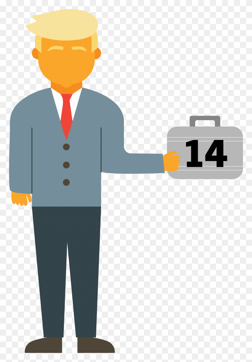 1417x2086 Trump Deal Illustration, Standing, Person, Clothing HD PNG Download