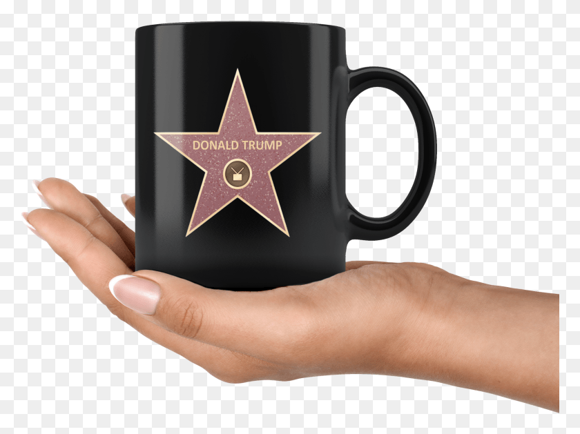 1973x1440 Trump Hollywood Walk Of Fame Star Mug, Person, Human, Coffee Cup HD PNG Download
