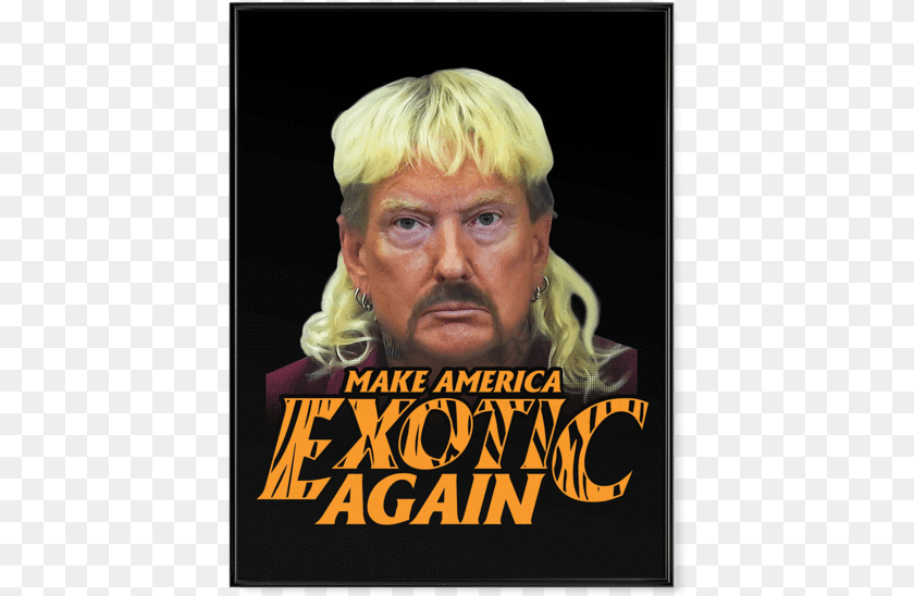 424x548 Trump Joe Exotic Trump Twitter Tiger King, Publication, Book, Poster, Person Transparent PNG