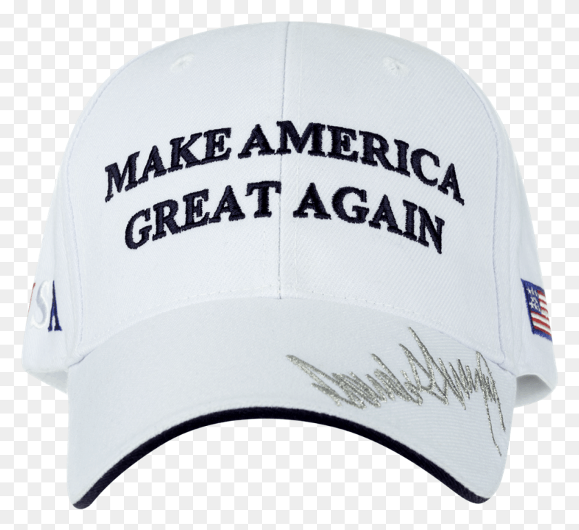 973x885 Trump Mug 2016 White Hat Make America Great Trump Hat White, Clothing, Apparel, Baseball Cap HD PNG Download