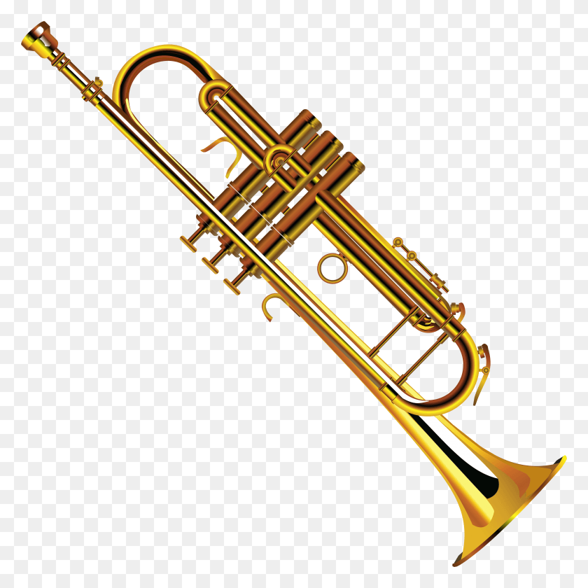 3943x3948 Trumpet Clipart Best Web Clipart Images Trumpet, Horn, Brass Section, Musical Instrument HD PNG Download