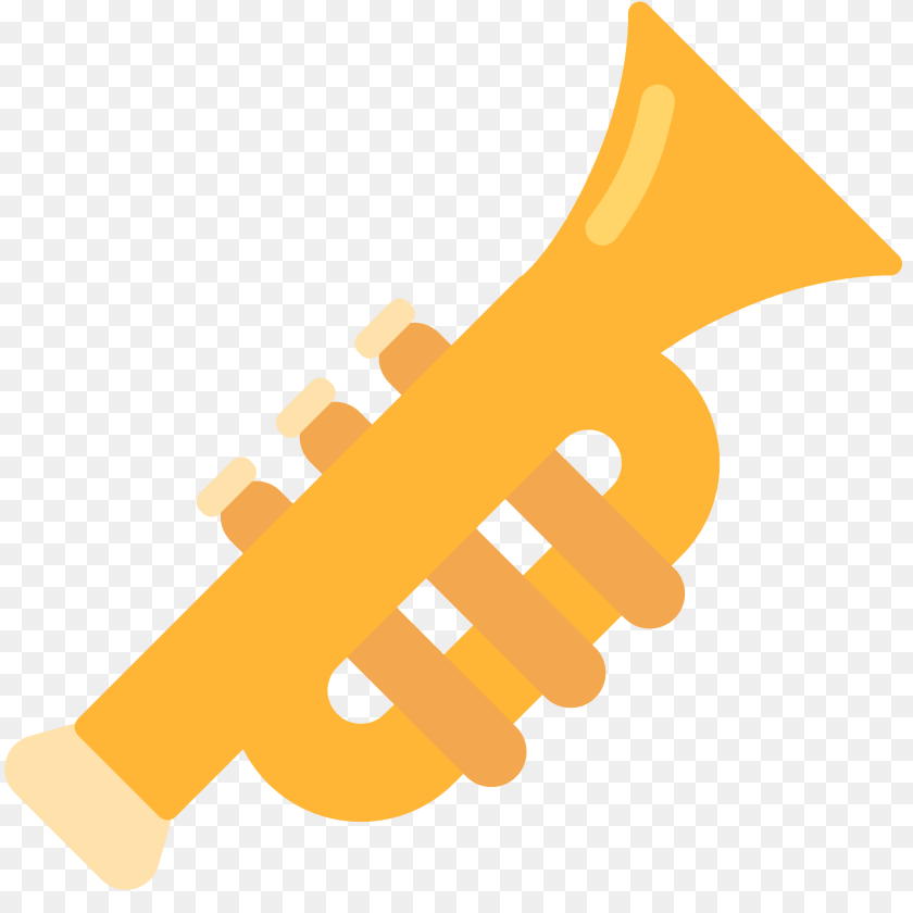 Trumpet Emoji Clipart, Brass Section, Horn, Musical Instrument, Dynamite Sticker PNG