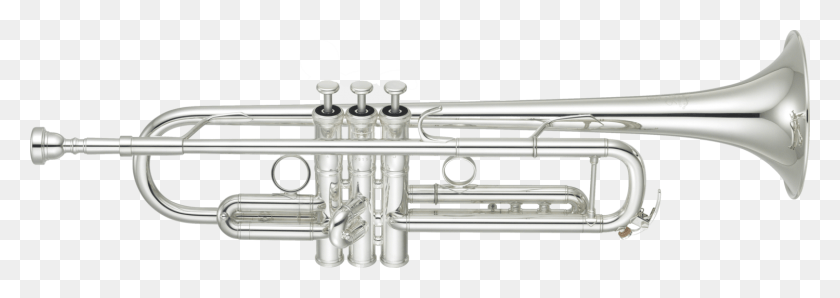 1500x458 Trumpet Yamaha Silver Trumpet, Horn, Brass Section, Musical Instrument HD PNG Download
