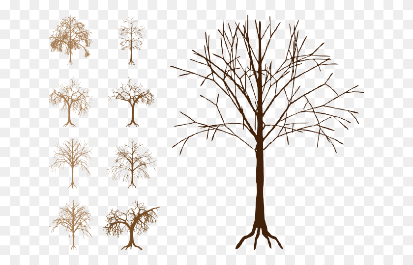 640x480 Trunk Clipart Dead Tree Silhouette Tree Vector Free, Tree, Plant, Ornament HD PNG Download