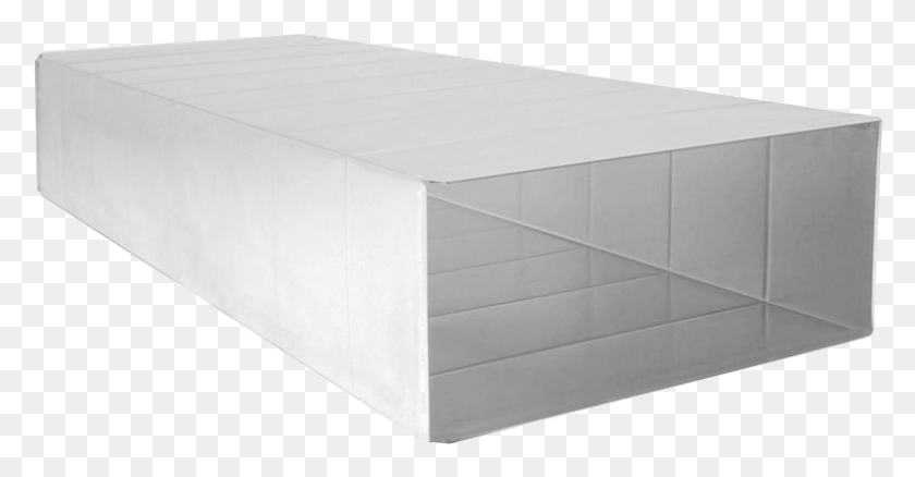 791x384 Trunk Duct With S And Drive Cleats 6 X 16 Rectangular Duct, Furniture, Box, Foam HD PNG Download