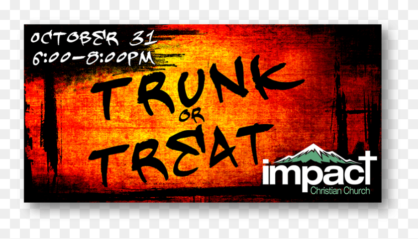 853x461 Trunk Or Treat Banner 2 Halloween Poster, Text, Advertisement, Handwriting HD PNG Download