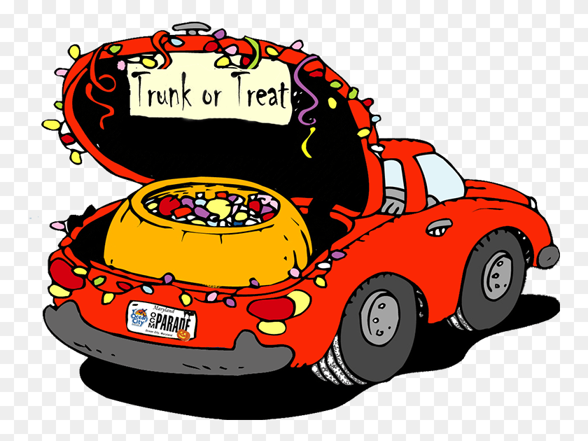 760x570 Trunk Or Treat Cartoon Car Trunk Or Treat Prize, Vehicle, Transportation, Automobile HD PNG Download