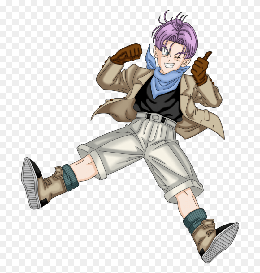 708x824 Descargar Png Trunks Dragon Ball Gt Byceci D8Ct501 Dragon Ball Trunks Gt, Persona, Humano, Zapato Hd Png