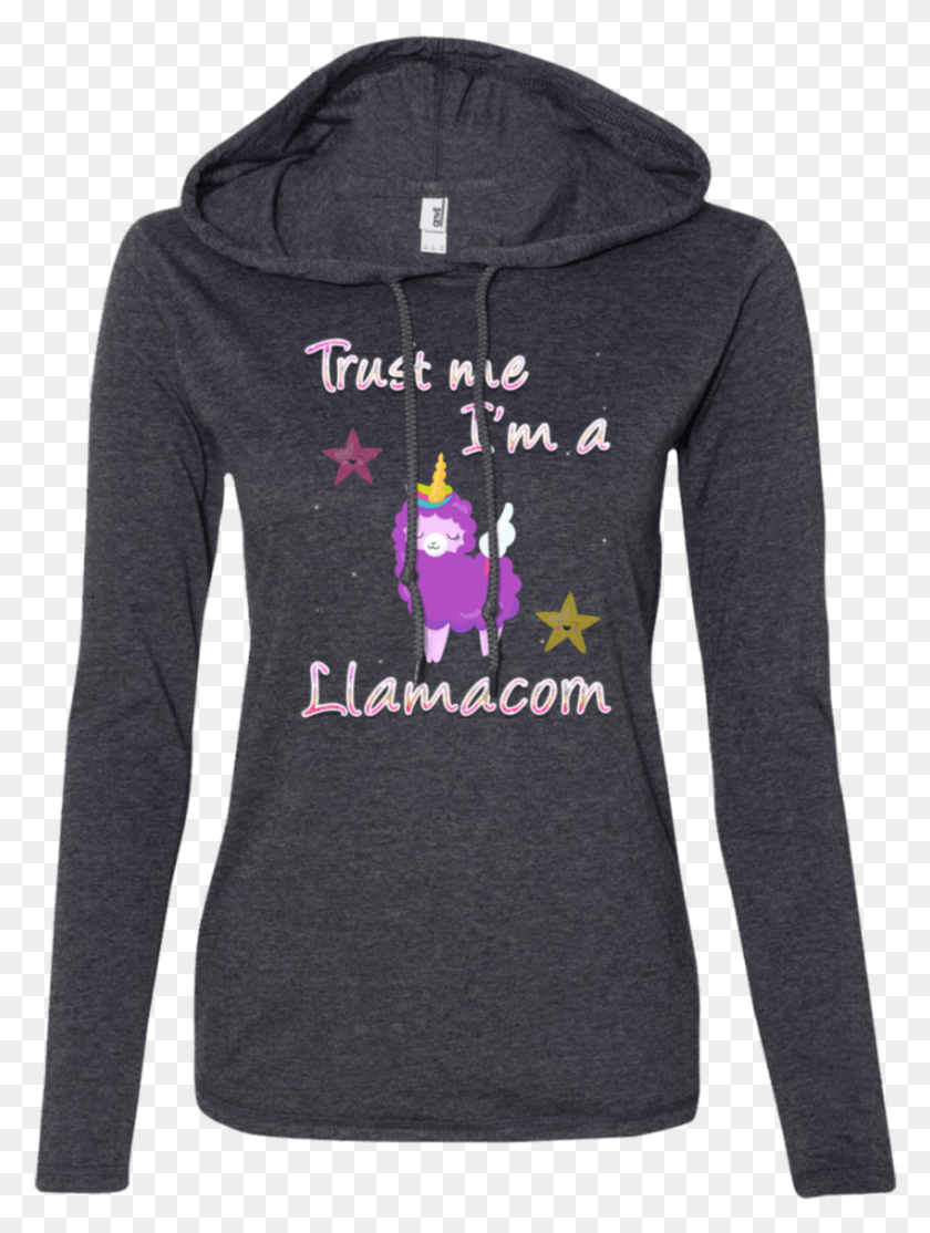 848x1146 Trust Me I39m A Llama Unicorn Ls T Shirt Hoodie T Shirt, Clothing, Apparel, Sleeve HD PNG Download
