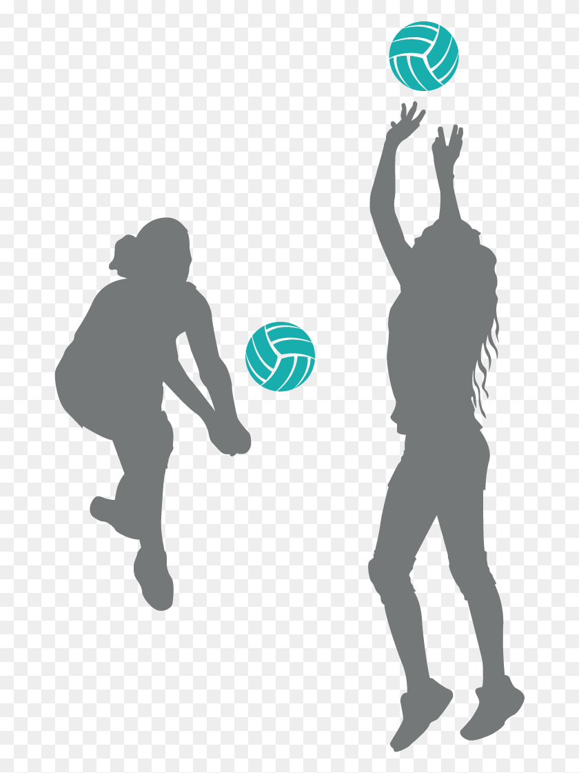 683x1061 Tryouts Volleyball Vector Silhouette, Person, Human, Sphere HD PNG Download