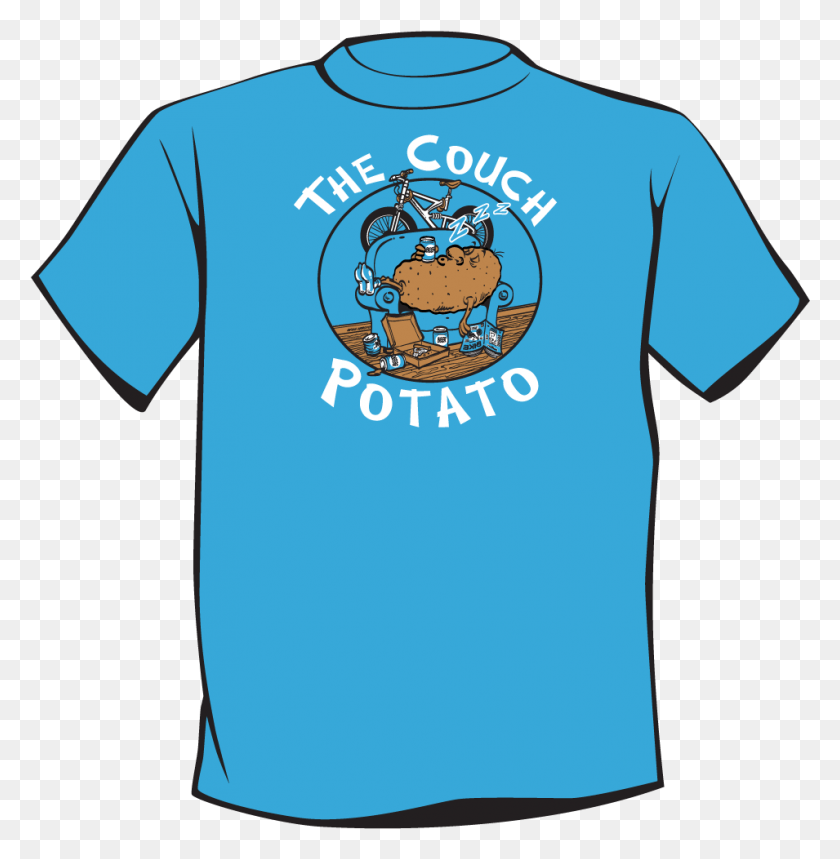 955x979 Tshirt Couch Potato T Shirt, Clothing, Apparel, T-shirt HD PNG Download