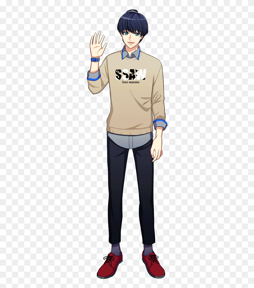 268x894 Tsumugi Agf Travel Fullbody Anime Boy Cuerpo Completo, Persona, Humano, Ropa Hd Png