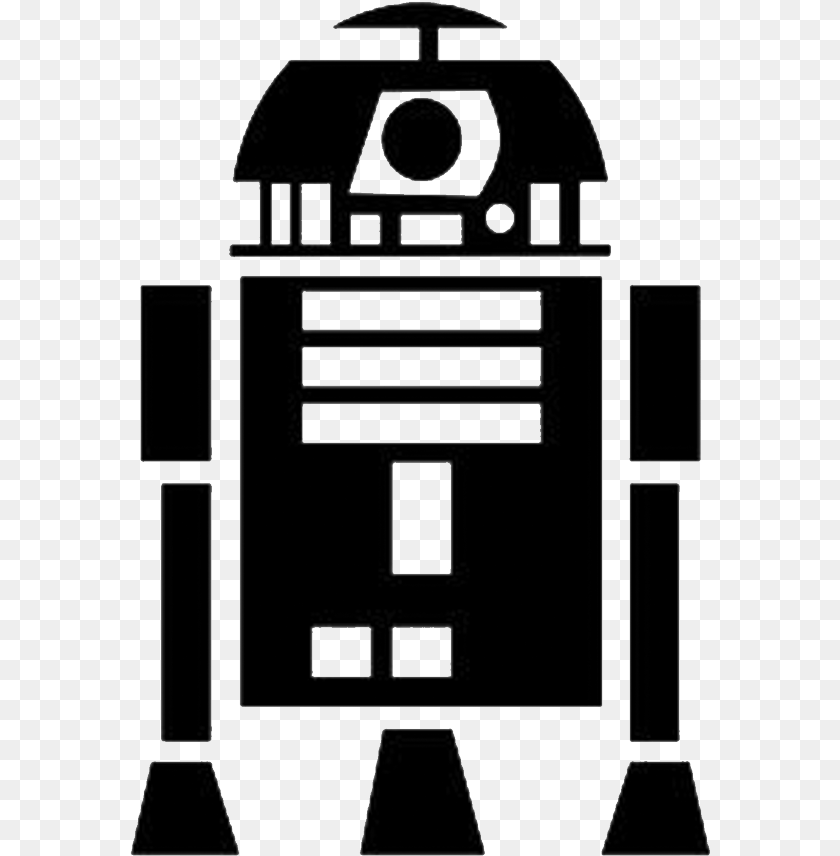 582x856 Ttampj Cricut Star Wars R2d2 R2d2 Star Wars Silhouette, Robot Clipart PNG