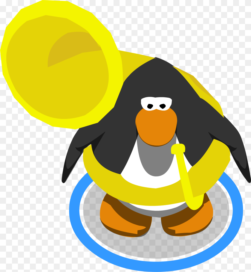 1963x2122 Tuba Ingame Club Penguin Sprite Jpg PNG