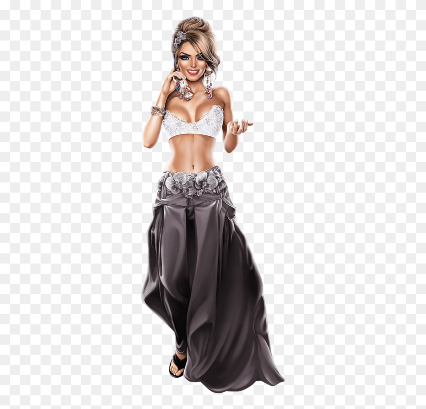 286x747 Tube Fille Illustration, Clothing, Female, Person HD PNG Download