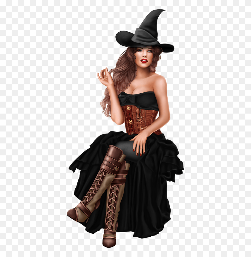 393x800 Tube Halloween Femme Gothic Vampire Le Temps Qui Passe Misticheskaya Psp Tubes, Clothing, Apparel, Person HD PNG Download
