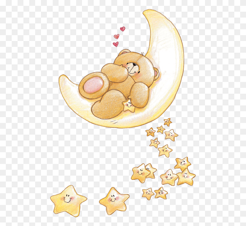 498x712 Tubes Forever Friends Cute Teddy Bears Sleeping, Plant, Food, Clam HD PNG Download
