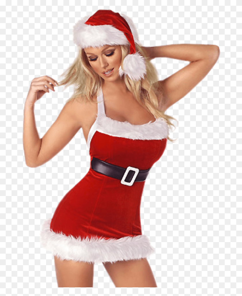 690x967 Tubes Meres Noel Sexy Christmas Lady, Clothing, Female, Person HD PNG Download