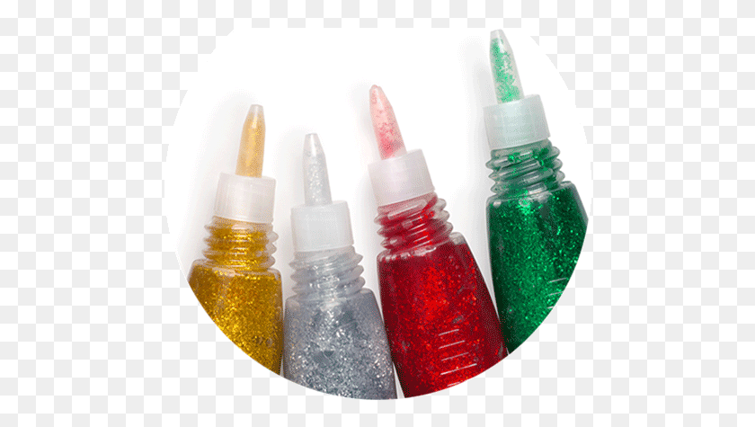 476x415 Tubes Of Glitter Glue On A White Background Glitter Tube, Bottle, Paint Container, Plastic HD PNG Download