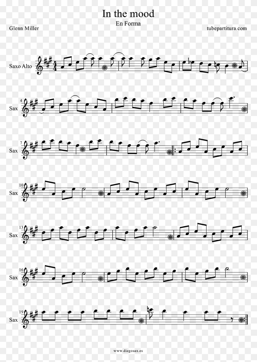 1023x1477 Tubescore In The Mood By Glenn Miller Sheet Music For Had A Little Lamb Score, Gray, World Of Warcraft HD PNG Download