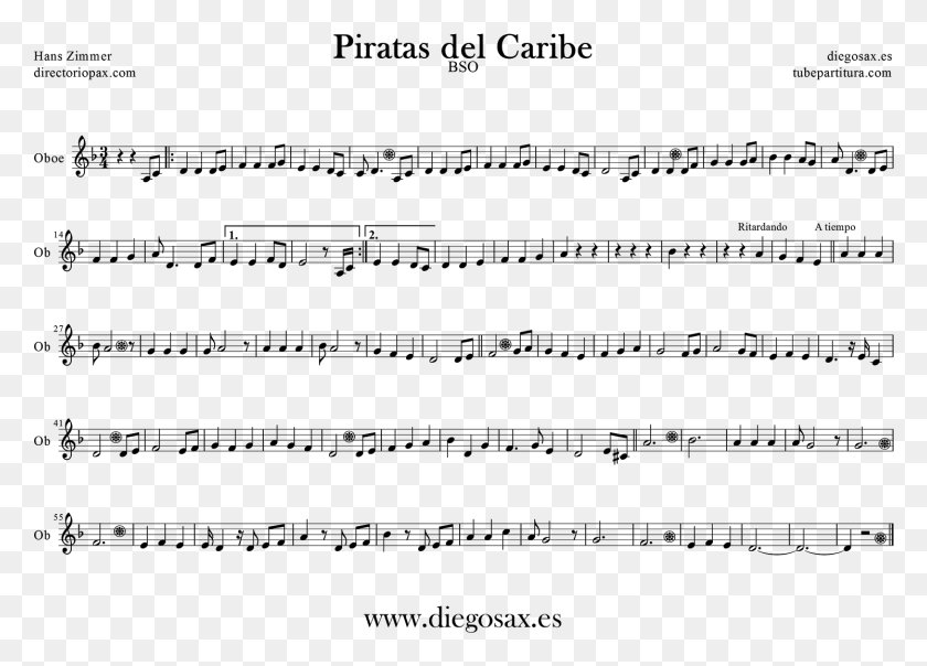 1493x1043 Descargar Png Tubescore Oboe Partitura Para Violonchelo Piratas Del Caribe Png