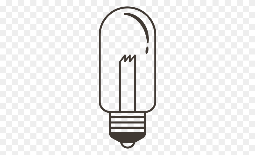 Tubular Light Bulb Stroke Icon, Lightbulb, Ammunition, Grenade, Weapon PNG