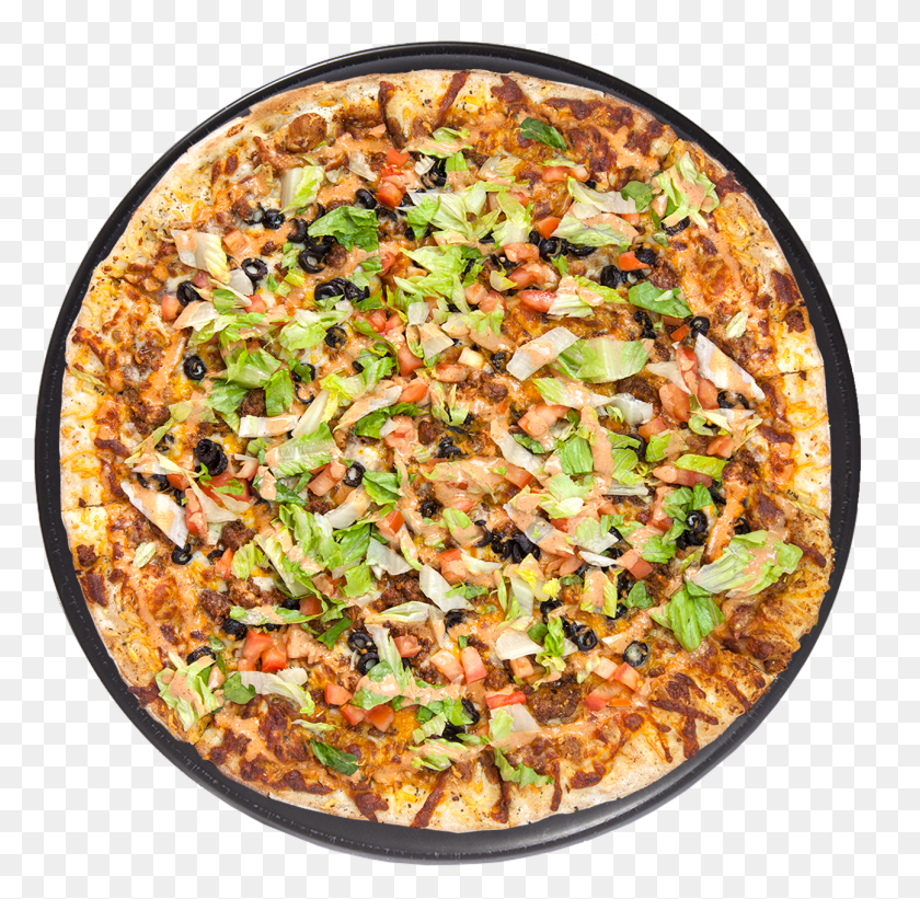 1295x1265 Tuesday 10 10 Amp 16 16 Taco Pizza California Style Pizza, Food, Dish, Meal HD PNG Download