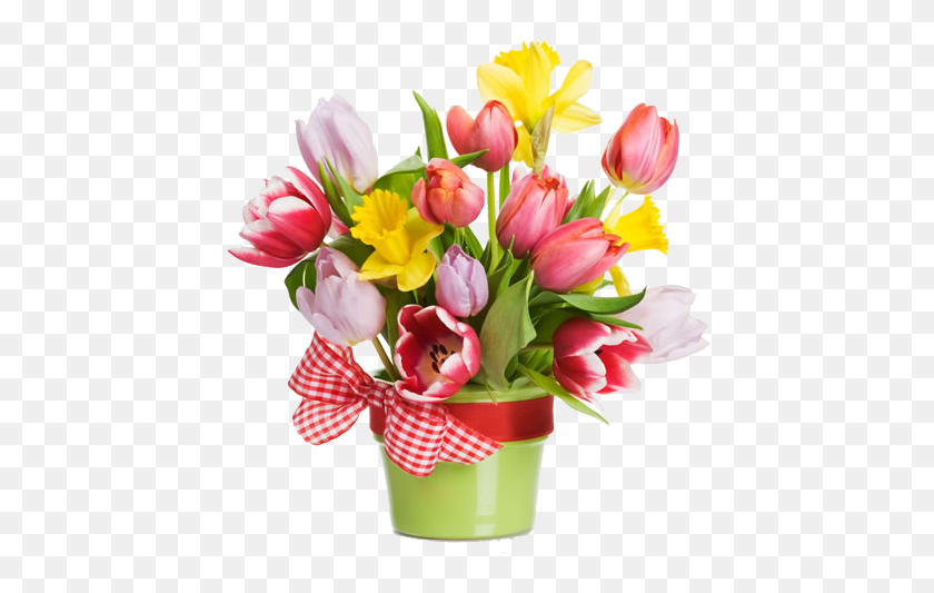 438x473 Тюльпан Подарочная Коробка Букет Цветов Пластиковый Цветок, Растение, Цветочная Композиция, Цветение Png Скачать