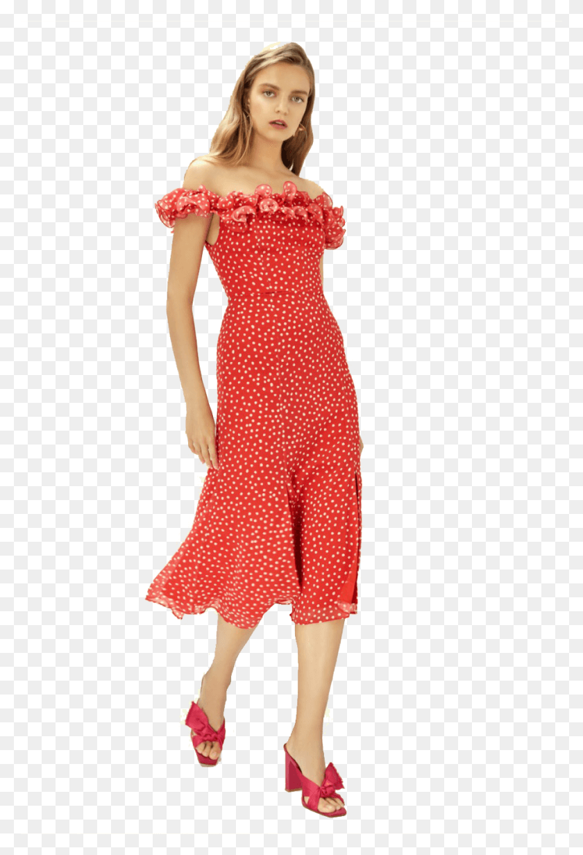 932x1400 Tulsa Dress In Nolita Retails For 199 Polka Dot, Person, Human, Doll HD PNG Download
