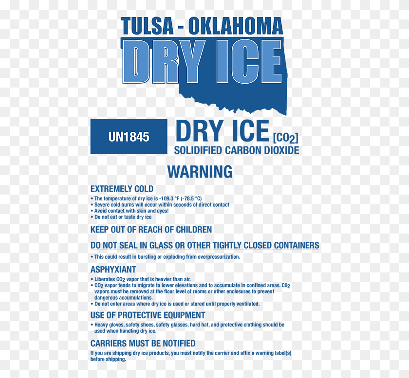 476x717 Tulsa Ok Dry Ice Dry Ice In Package Warning, Poster, Advertisement, Flyer HD PNG Download