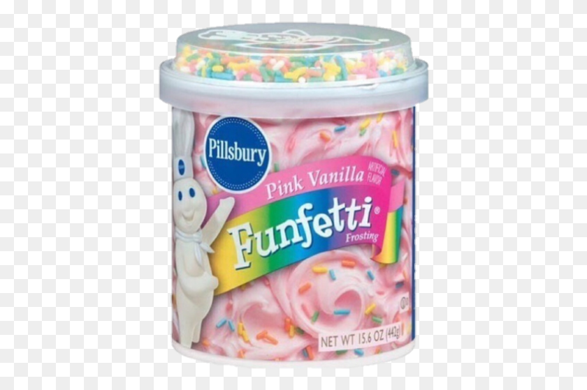 388x499 Tumblr Aesthetic Cute Frosting Cake Kawaii Uwu Pillsbury Funfetti Pink Vanilla Frosting, Dessert, Food, Yogurt HD PNG Download