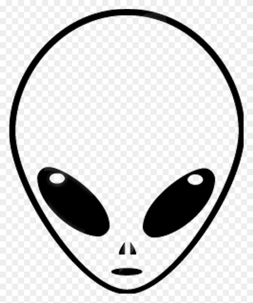 1024x1240 Tumblr Alien Drawing Et Sticker Прозрачный Фон Мультяшная Голова Инопланетянина, Броня, Щит, Трафарет, Hd Png Скачать