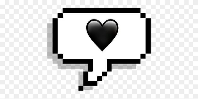 448x362 Tumblr Black Transparent Heart Sticker Emoji, Symbol, Text, Stencil HD PNG Download