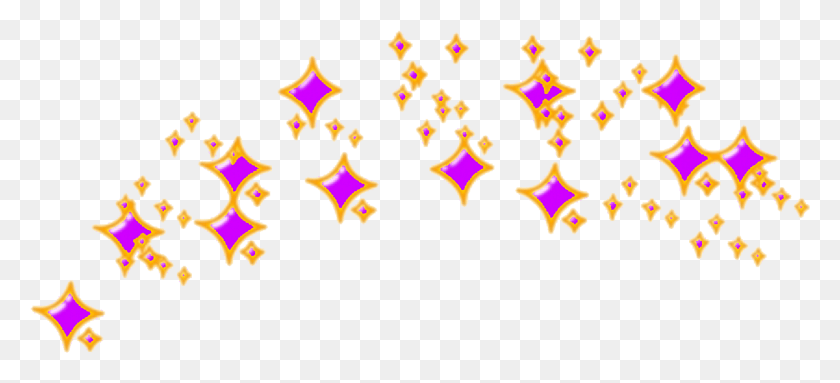 1618x672 Tumblr Crown Sparkle Interesting Sparkle Emoji Illustration, Confetti, Paper, Pattern HD PNG Download