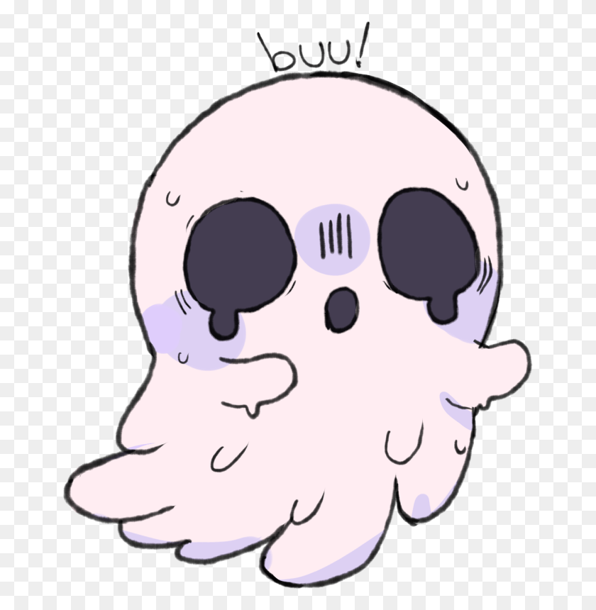 663x800 Tumblr Cute Cute Ghost, Doodle HD PNG Download