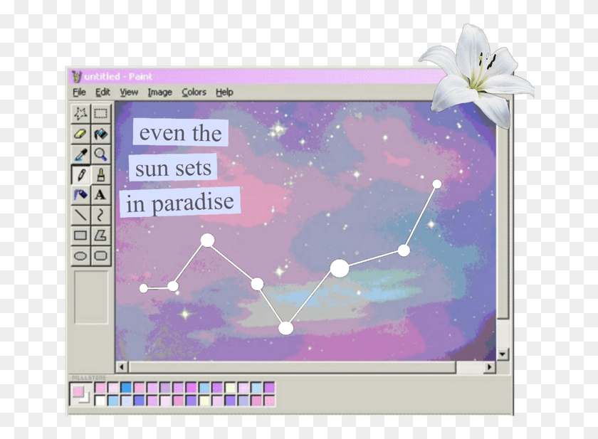663x557 Tumblr Galaxy Aesthetic Editing Overlay Aesthetic Vaporwave Paint, Monitor, Screen, Electronics HD PNG Download
