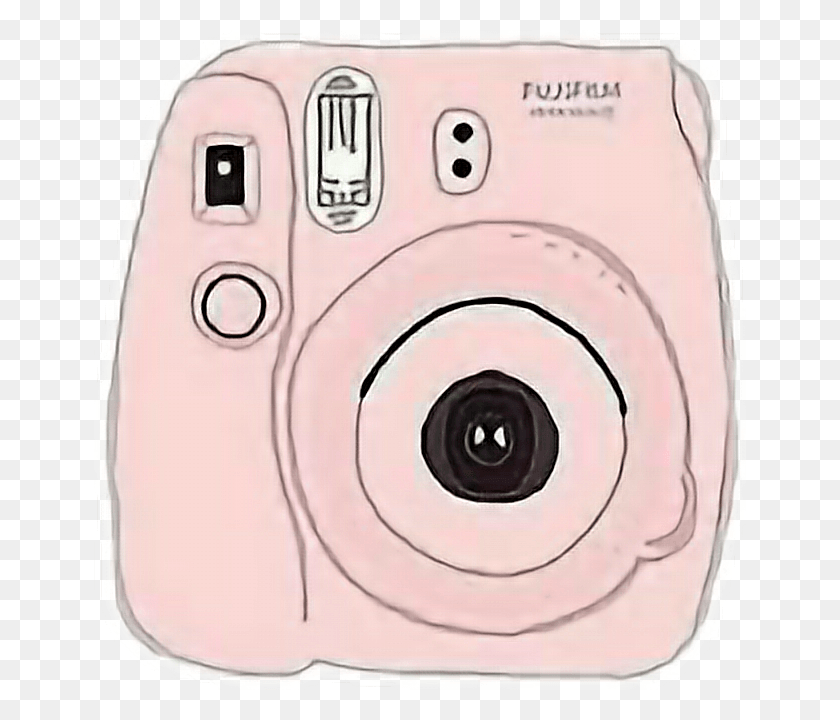 652x660 Tumblr Hipster Day Calcomania Freetoedit Polaroid Camera Drawing, Электроника, Цифровая Камера, Диск Hd Png Скачать