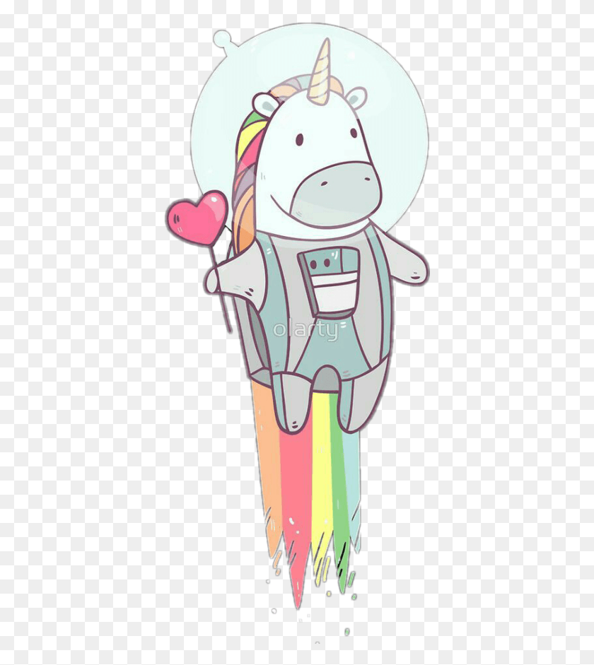 Tumblr Kawaii Cute Unicorn Unicornio Adorable Space Unicorn, Costume, Astronaut HD PNG Download