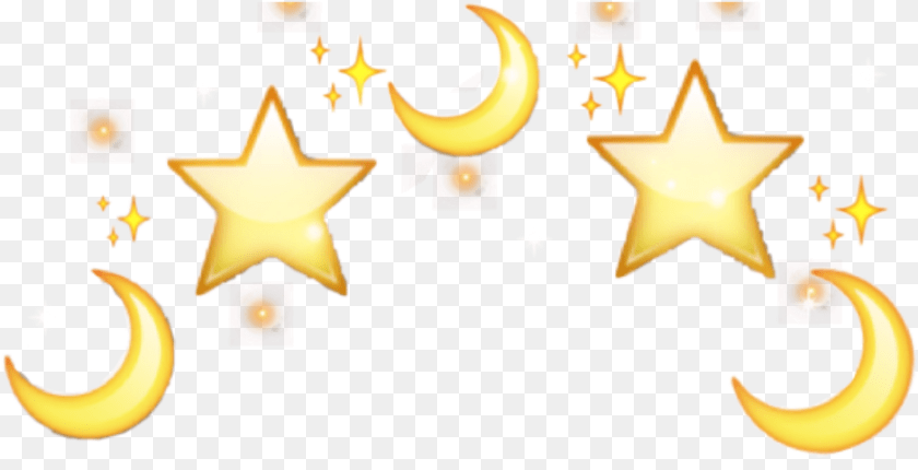 940x481 Tumblr Kawaii Emoji Kawaiipastelgoth Moon, Star Symbol, Symbol, Person, Nature PNG