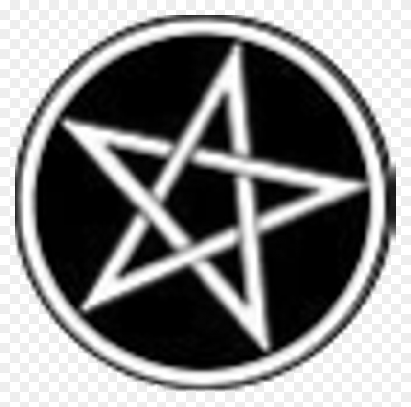 1025x1013 Tumblr Satanic Stickers Simbol Black Freetoedit Pentagram In A Pentagon, Symbol, Star Symbol HD PNG Download