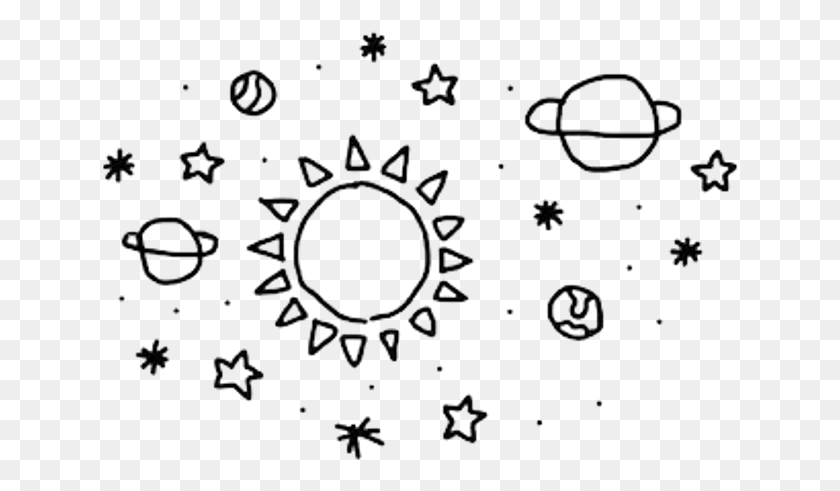 638x431 Descargar Png Tumblr Espacio Cielo Sol Tierra Marte Estrella Estrellas, Símbolo, Patrón, Copo De Nieve Hd Png