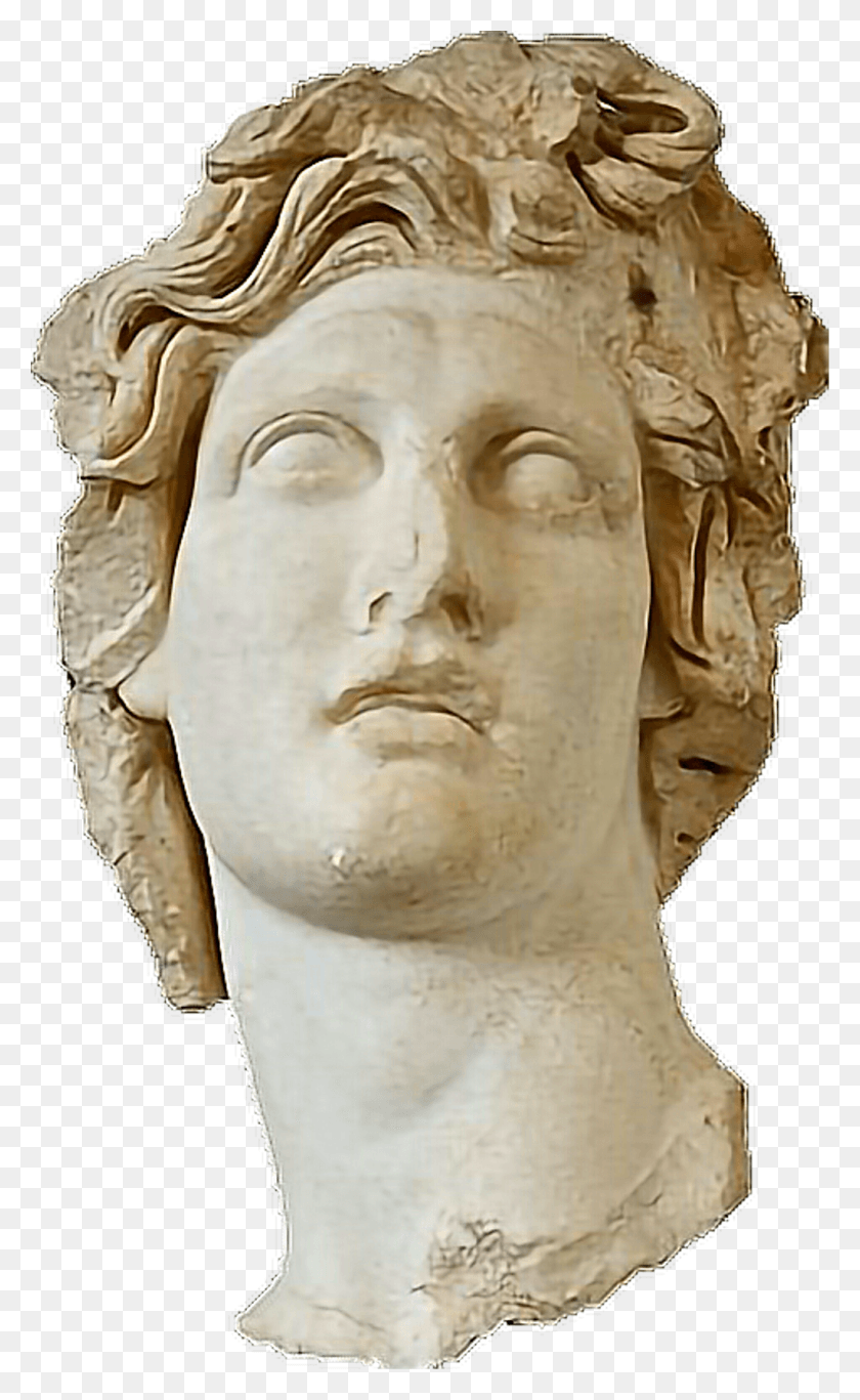 1024x1717 Tumblr Statue Art Artistic Vaporwave Aesthetic Vaporwave Statue Head Transparent, Sculpture, Archaeology HD PNG Download