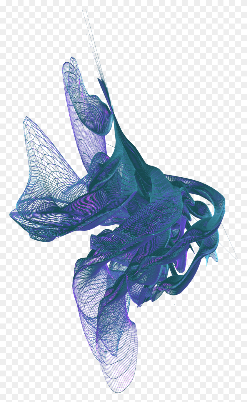 968x1623 Tumblr Transparent Jellyfish Illustration, Ornament, Pattern, Fractal HD PNG Download