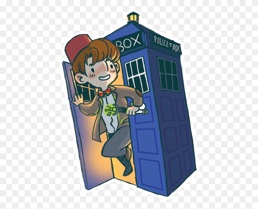 460x621 Tumblr Transparent Stickers Doctor Who Sticker, Phone Booth, Book, Comics HD PNG Download