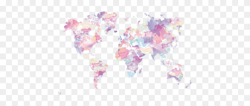 459x297 Tumblr Travel Map Pastel Watercolor Watercolour Cute Backgrounds For Laptops, Pattern, Plot, Ornament HD PNG Download