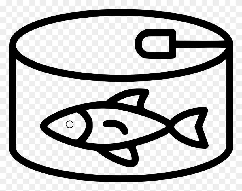 980x758 Tuna Can Svg Icon Free Tuna Can Black And White, Bowl, Scissors, Blade HD PNG Download