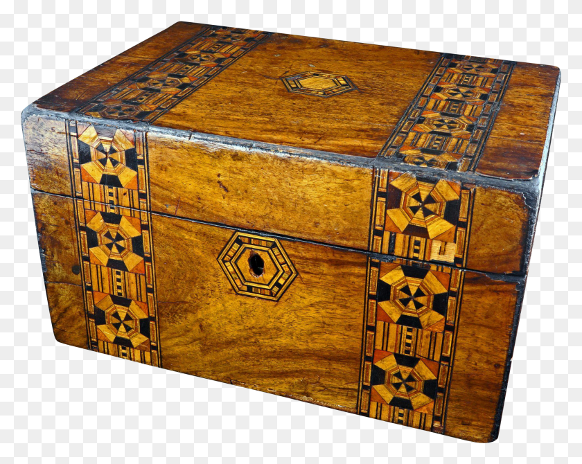 1947x1523 Tunbridge Marquetry Wood Box 19th Century Trunk HD PNG Download