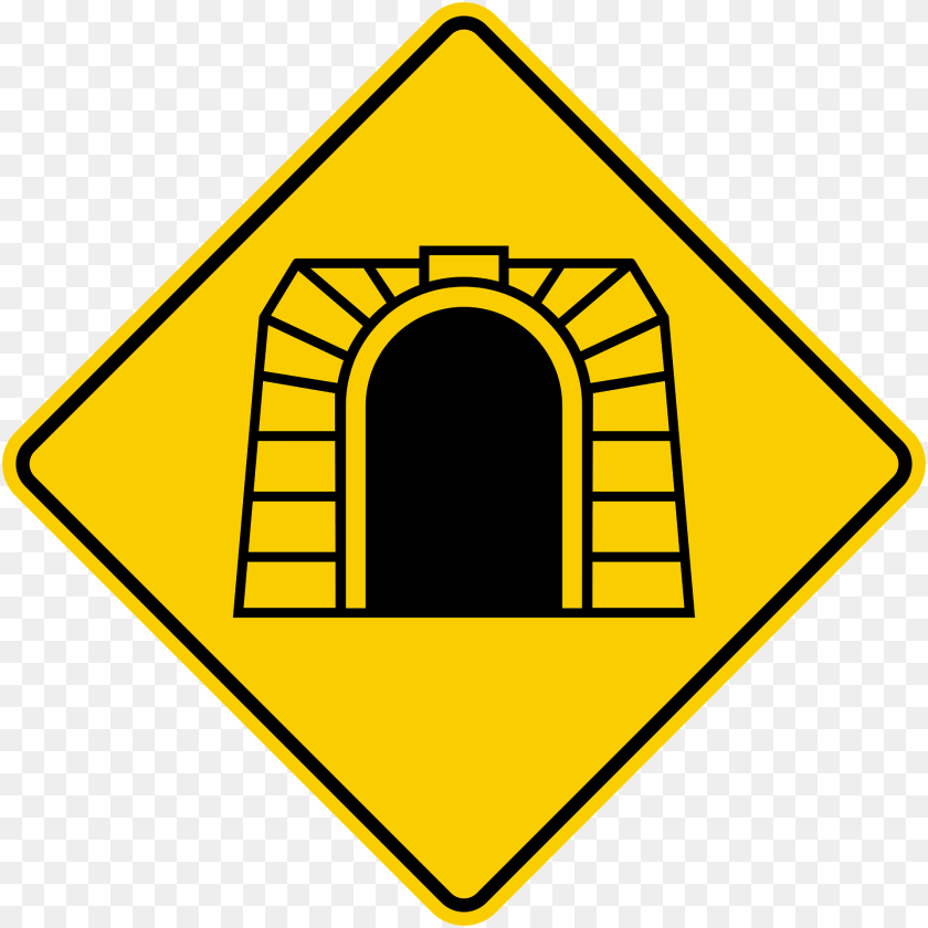 1920x1920 Tunnel Ahead Sign In Colombia Symbol, Road Sign Clipart PNG