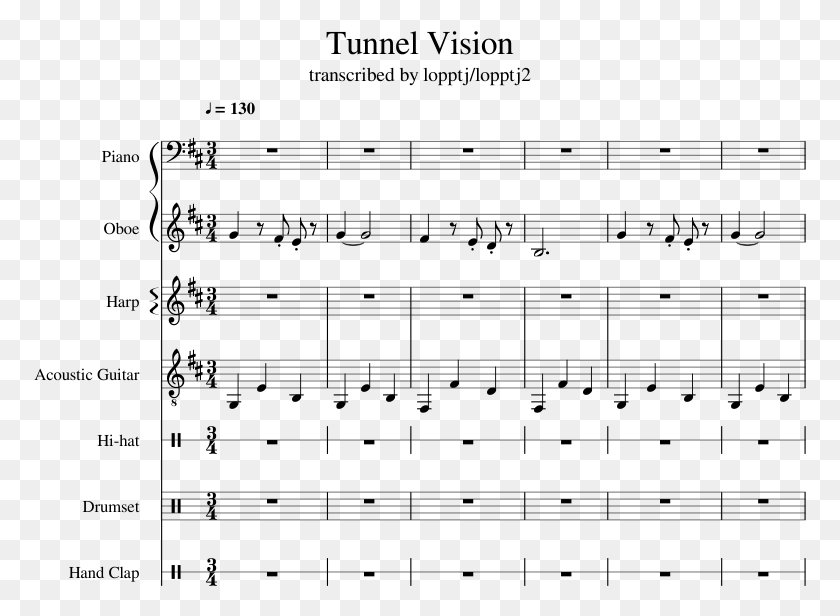 773x556 Tunnel Vision Sheet Music 1 Of 9 Pages Sheet Music, Gray, World Of Warcraft HD PNG Download